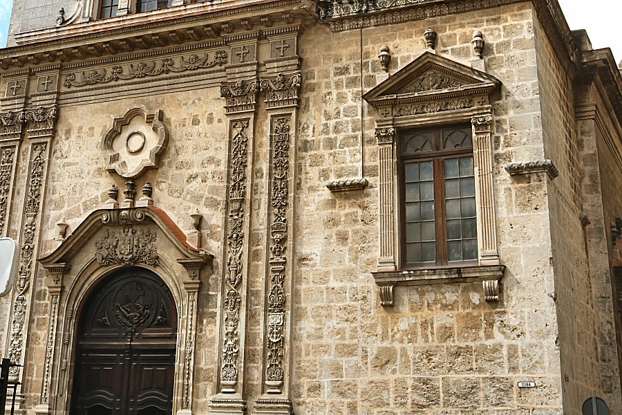 the ornate façade of the convent