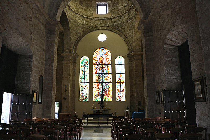 the interior of the church