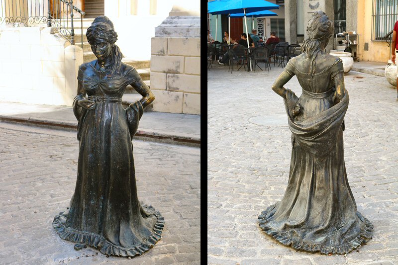 the statue of Cecilia Valdés