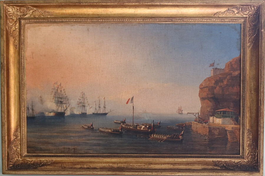 the oil painting with the title Return of Napoléon to France